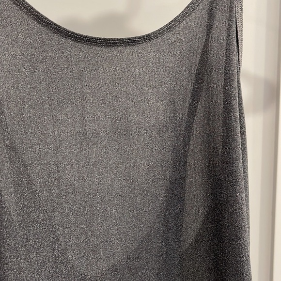 Lululemon Tank Top Grey Sheer Strappy Athleisure - Picture 4 of 6